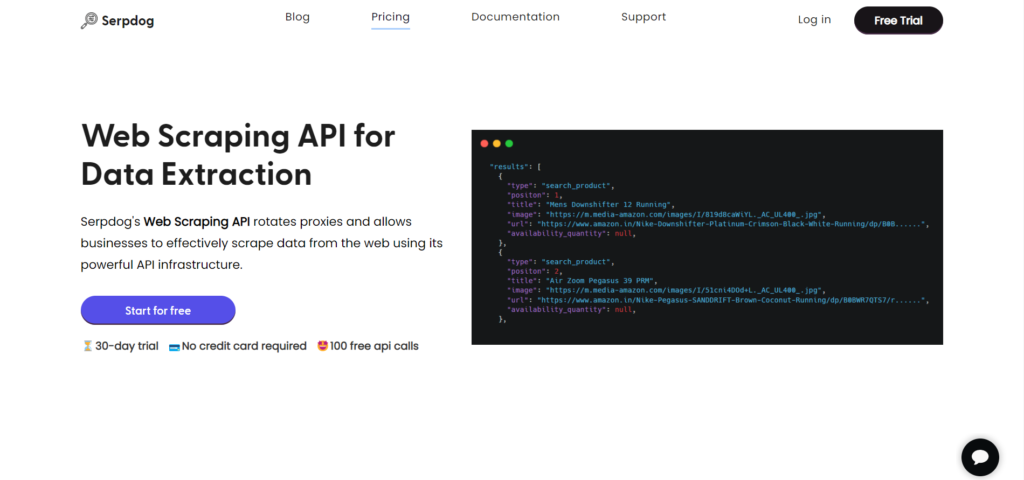 Serpdog:Web Scraping API